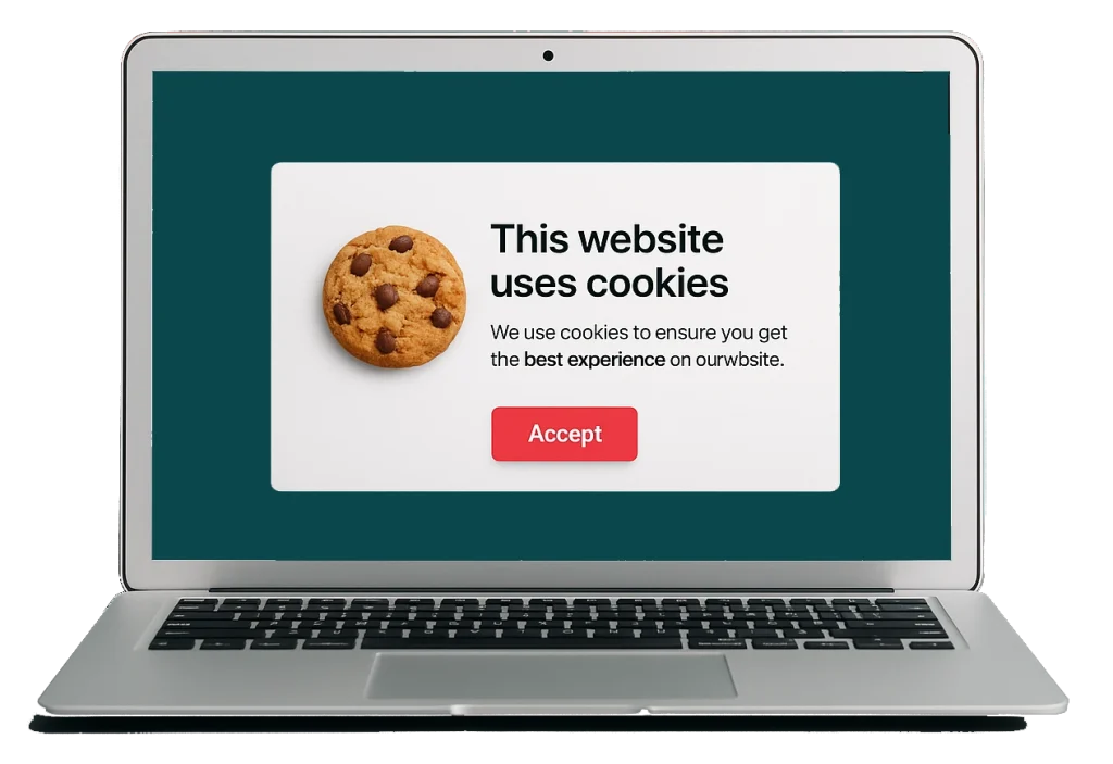 Sistema de cumplimiento legal con gestión de cookies y consentimientos de usuarios
