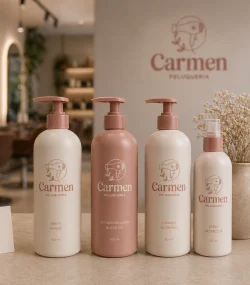 Productos y elementos corporativos del salón
